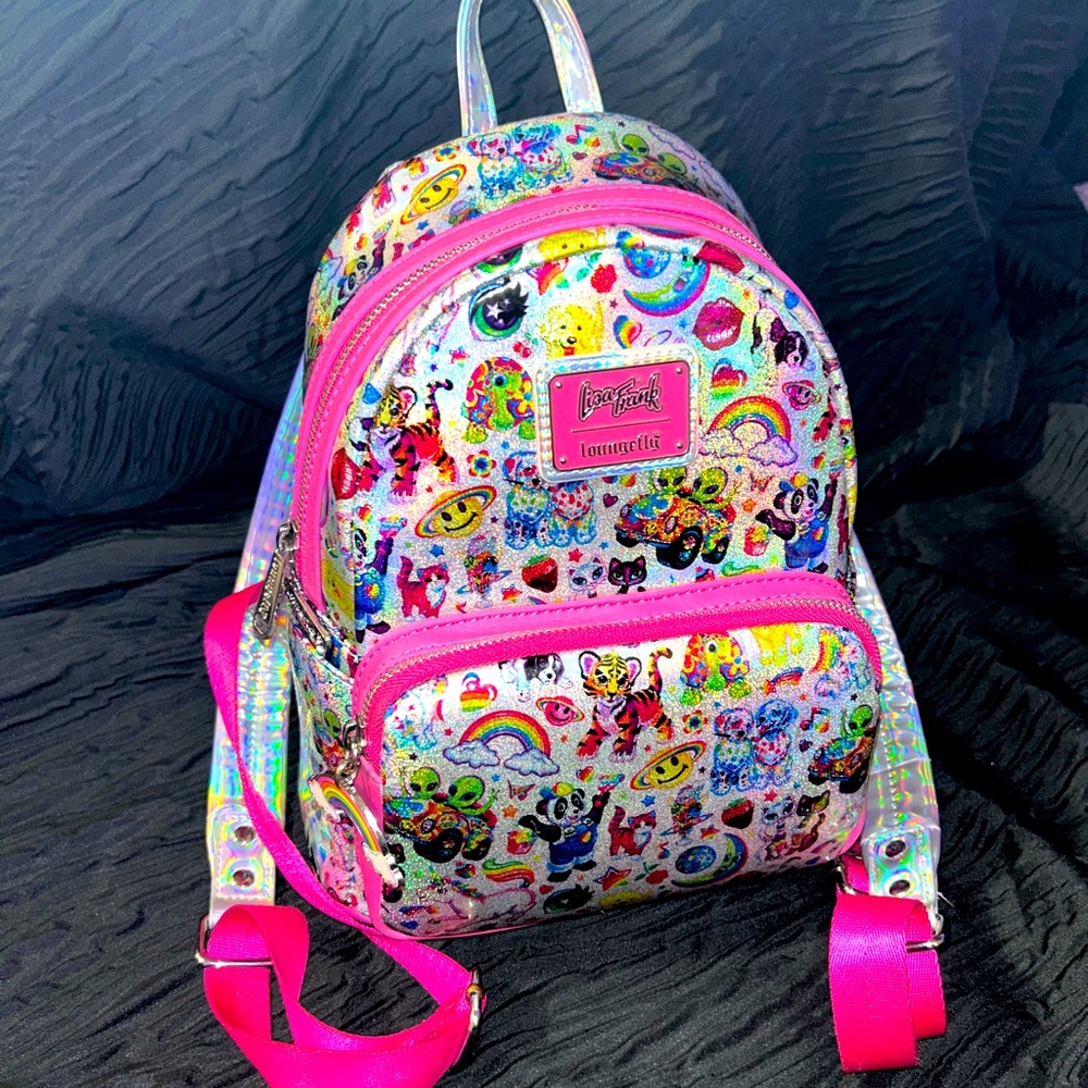COPY - Lisa Frank Holographic Loungefly mini backpack